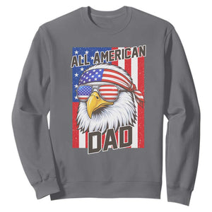 All American Dad 4th of July Sweatshirt Daddy Eagle USA TS14 Charcoal Print Your Wear