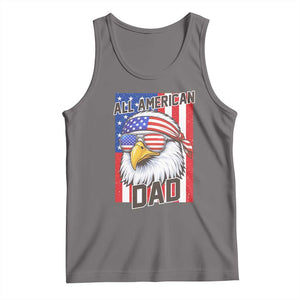 All American Dad 4th of July Tank Top Daddy Eagle USA TS14 Deep Heather Print Your Wear
