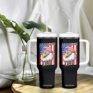All American Dad 4th of July Tumbler With Handle Daddy Eagle USA TS14 Print Your Wear