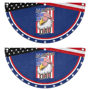 All American Dad 4th of July Patriotic Fan Flag Daddy Eagle USA TS14 2pcs pack Classic Navy Print Your Wear