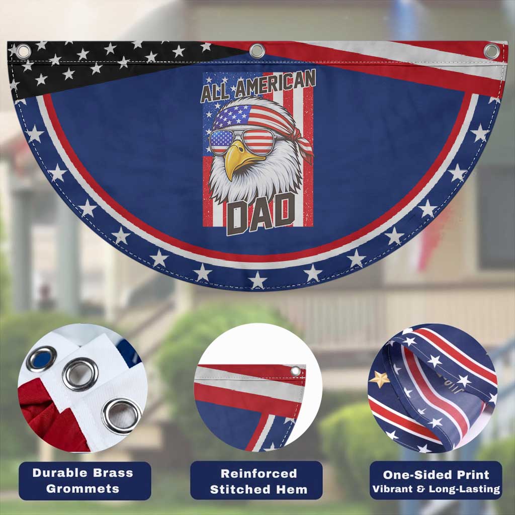 All American Dad 4th of July Patriotic Fan Flag Daddy Eagle USA TS14 Print Your Wear