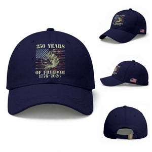 250th Anniversary USA Bass Fishing American Flag Baseball Cap TS14 Baseball Cap Universal Fit Dark Blue Print Your Wear