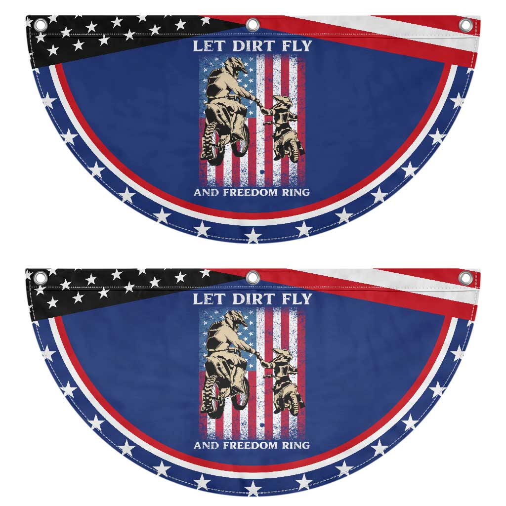 Let Dirt Fly And Freedom Ring Patriotic Fan Flag 4th of July Dirt Bike American Flag TS14 2pcs pack Classic Navy Print Your Wear