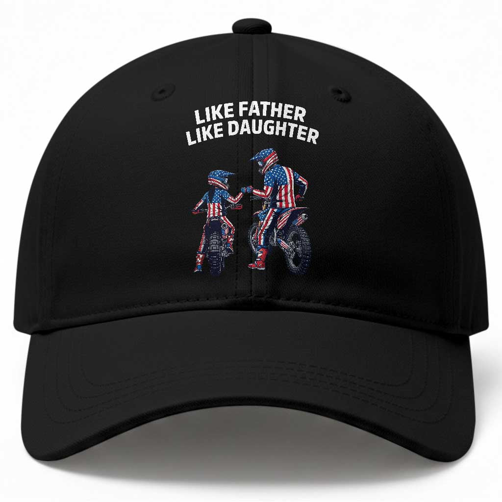 Like Father Daughter Dirt Bike Baseball Cap Cute Matching Motocross Gift Father's Day TS14 Print Your Wear