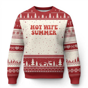 Hot Wife Summer Ugly Christmas Sweater Funny Newlywed TS14 Beige Red Print Your Wear