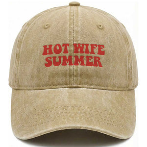 Hot Wife Summer Washed Cotton Baseball Cap Funny Newlywed TS14 Print Your Wear