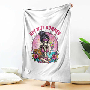 Hot Wife Summer Throw Blanket Funny Newlywed Skeleton TS14 Print Your Wear