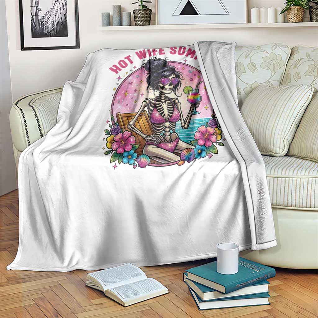 Hot Wife Summer Throw Blanket Funny Newlywed Skeleton TS14 Print Your Wear