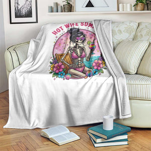 Hot Wife Summer Throw Blanket Funny Newlywed Skeleton TS14 Print Your Wear