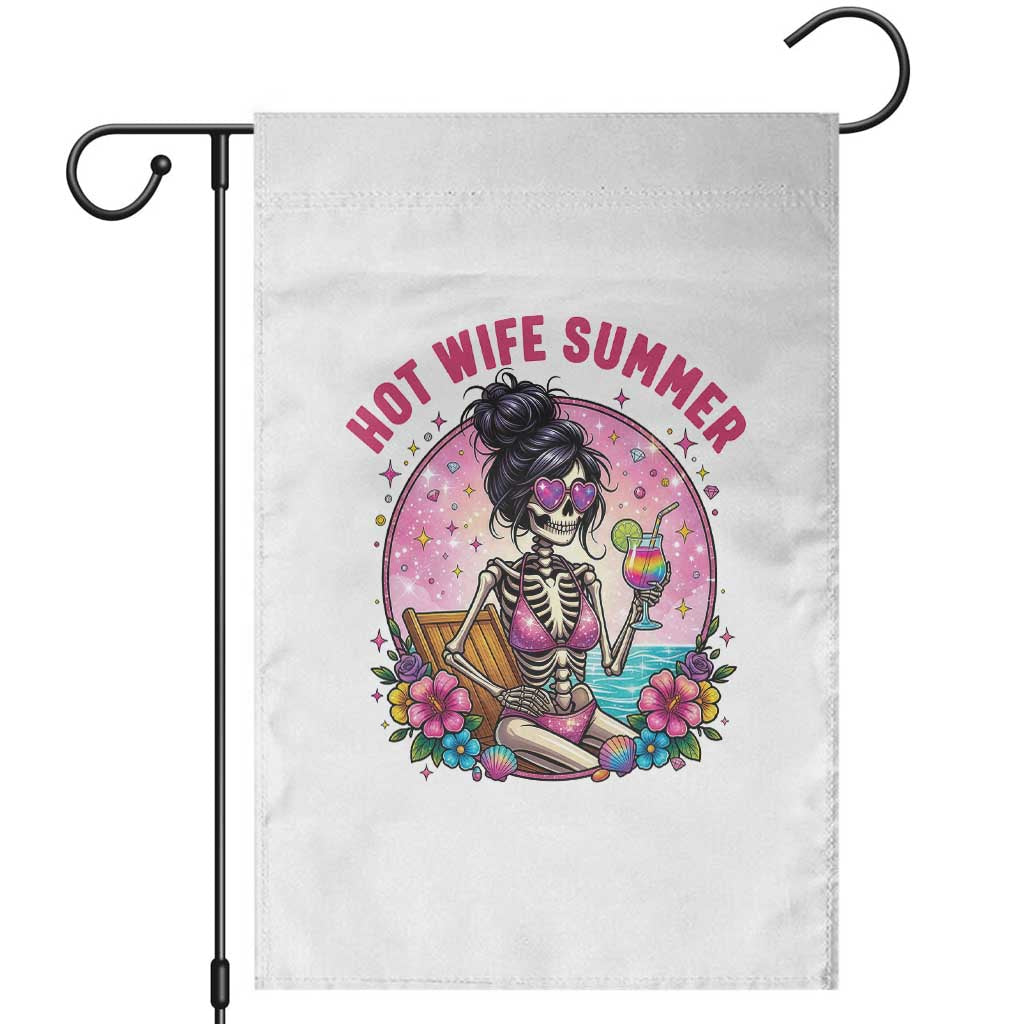 Hot Wife Summer Garden Flag Funny Newlywed Skeleton TS14 White Print Your Wear