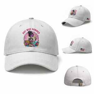 Hot Wife Summer Baseball Cap Funny Newlywed Skeleton TS14 Baseball Cap Universal Fit White Print Your Wear
