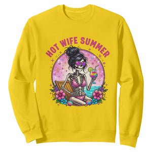 Hot Wife Summer Sweatshirt Funny Newlywed Skeleton TS14 Daisy Print Your Wear