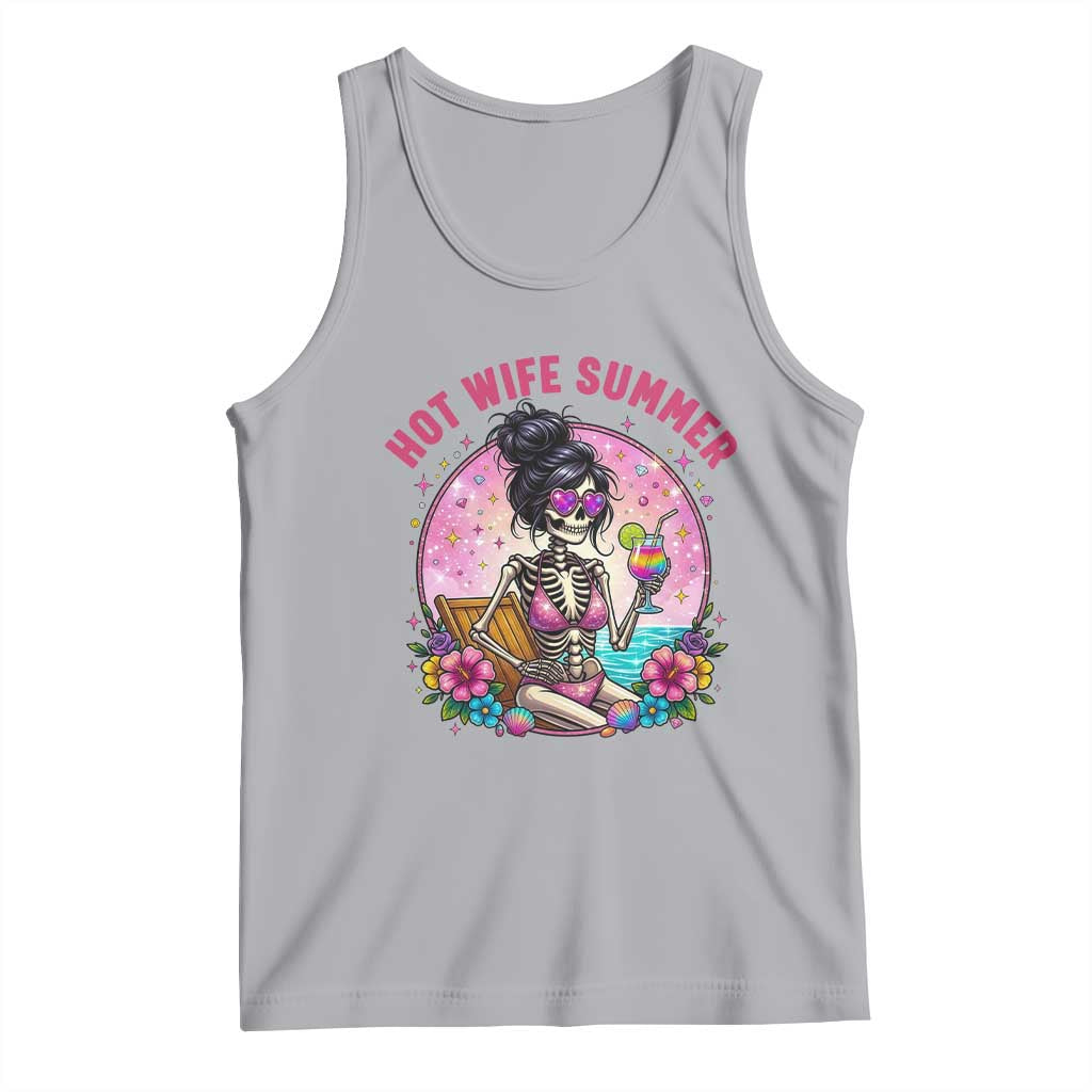 Hot Wife Summer Tank Top Funny Newlywed Skeleton TS14 Athletic Heather Print Your Wear