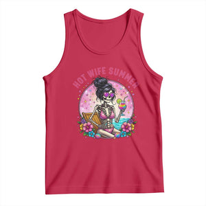 Hot Wife Summer Tank Top Funny Newlywed Skeleton TS14 Red Print Your Wear