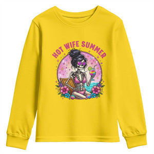 Hot Wife Summer Youth Sweatshirt Funny Newlywed Skeleton TS14 Daisy Print Your Wear