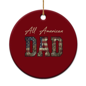 Retro All American Dad Ceramic Ornament 4th of July Father's Day TS14 1pc Red Print Your Wear