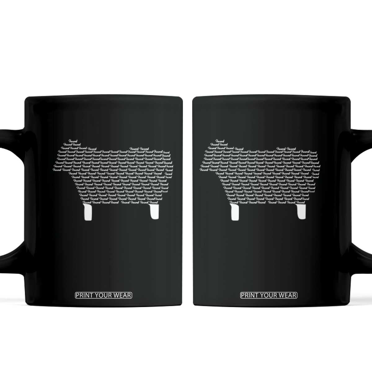 Found Minimalist Sheep Coffee Mug Christian Psalm 23 Lamb TS14 Black Print Your Wear