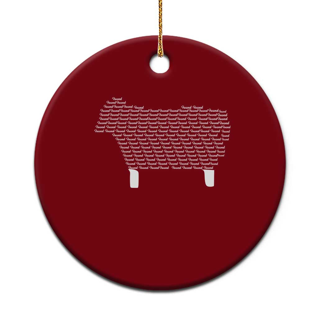 Found Minimalist Sheep Ceramic Ornament Christian Psalm 23 Lamb TS14 1pc Red Print Your Wear
