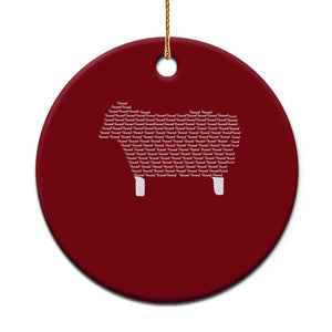 Found Minimalist Sheep Ceramic Ornament Christian Psalm 23 Lamb TS14 1pc Red Print Your Wear