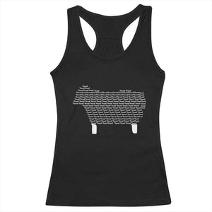 Found Minimalist Sheep Racerback Tank Top Christian Psalm 23 Lamb TS14 Black Print Your Wear