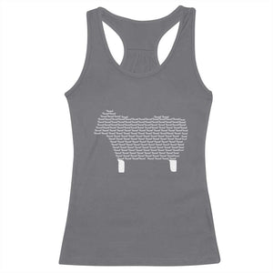 Found Minimalist Sheep Racerback Tank Top Christian Psalm 23 Lamb TS14 Charcoal Print Your Wear