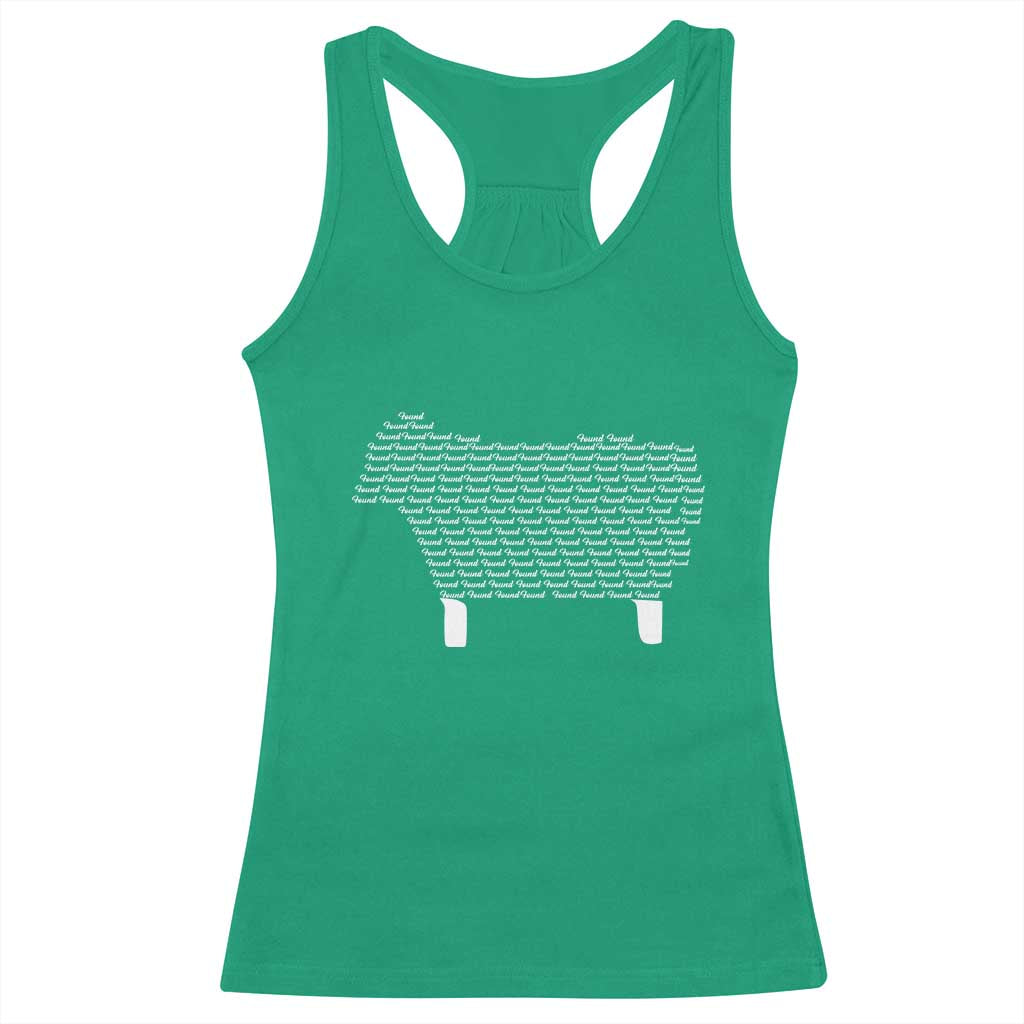 Found Minimalist Sheep Racerback Tank Top Christian Psalm 23 Lamb TS14 Irish Green Print Your Wear