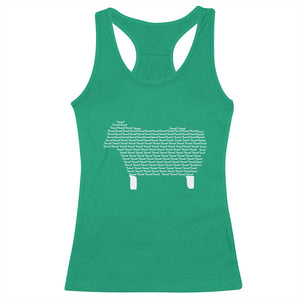 Found Minimalist Sheep Racerback Tank Top Christian Psalm 23 Lamb TS14 Irish Green Print Your Wear