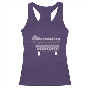 Found Minimalist Sheep Racerback Tank Top Christian Psalm 23 Lamb TS14 Purple Print Your Wear