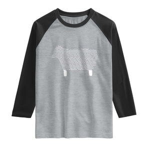 Found Minimalist Sheep Raglan Shirt Christian Psalm 23 Lamb TS14 Heather Gray Black Print Your Wear