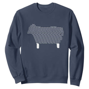 Found Minimalist Sheep Sweatshirt Christian Psalm 23 Lamb TS14 Navy Print Your Wear
