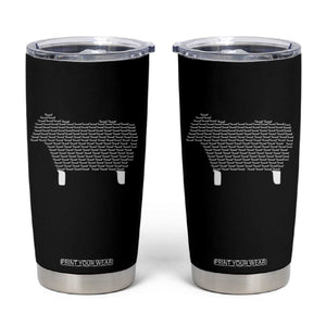 Found Minimalist Sheep Tumbler Cup Christian Psalm 23 Lamb TS14 Black Print Your Wear