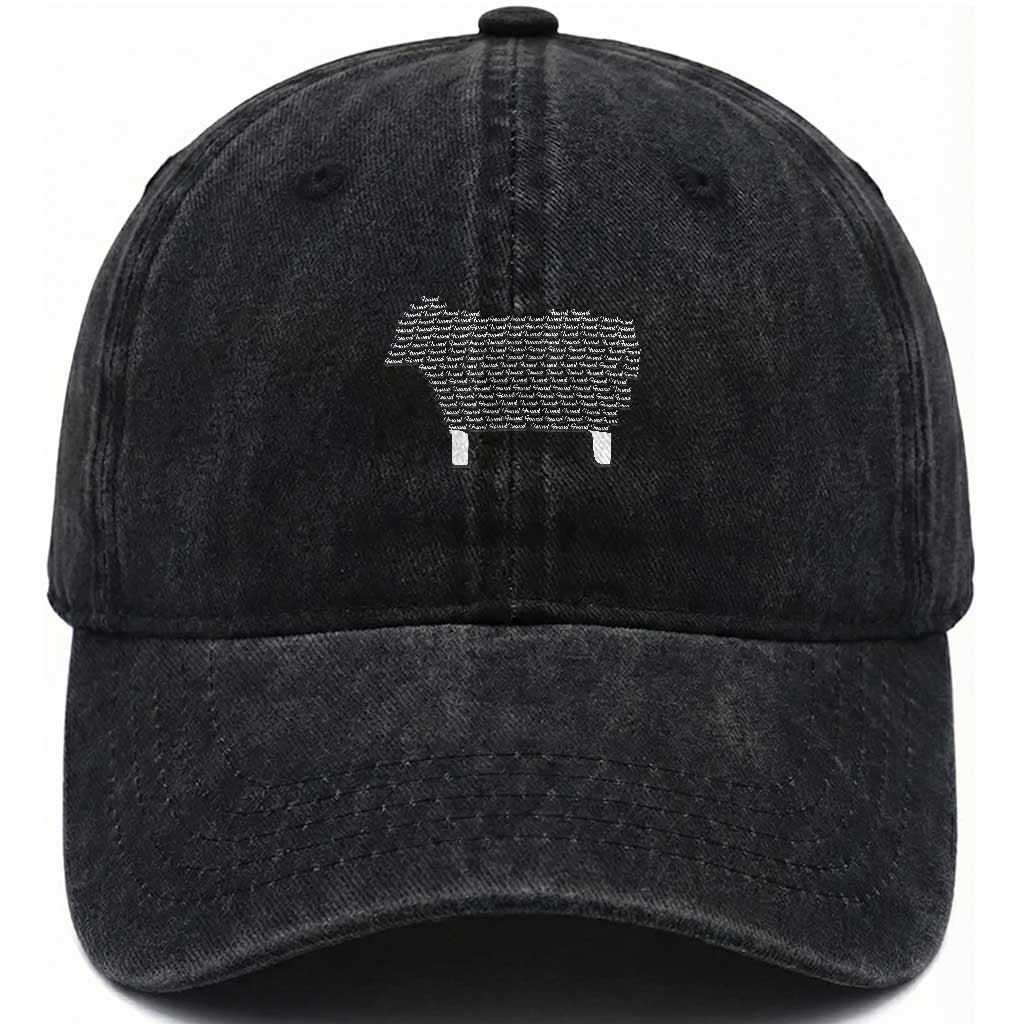 Found Minimalist Sheep Washed Cotton Baseball Cap Christian Psalm 23 Lamb TS14 Print Your Wear