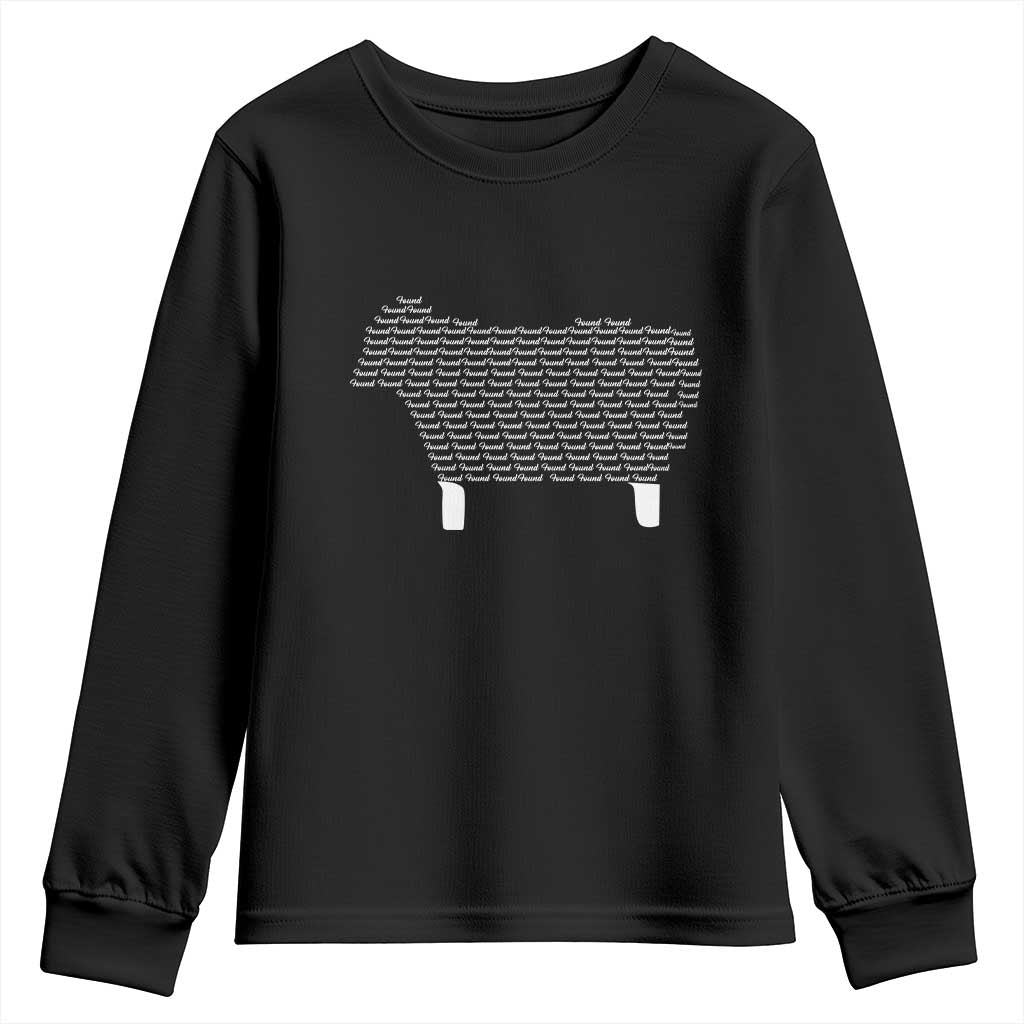 Found Minimalist Sheep Youth Sweatshirt Christian Psalm 23 Lamb TS14 Black Print Your Wear
