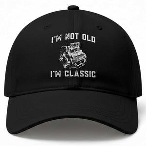 I'm Not Old I'm Classic Baseball Cap Flathead V8 Engine Silhouette TS14 Print Your Wear