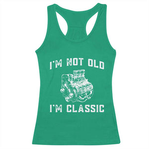 I'm Not Old I'm Classic Racerback Tank Top Flathead V8 Engine Silhouette TS14 Irish Green Print Your Wear