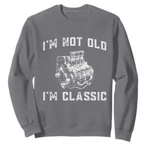 I'm Not Old I'm Classic Sweatshirt Flathead V8 Engine Silhouette TS14 Charcoal Print Your Wear