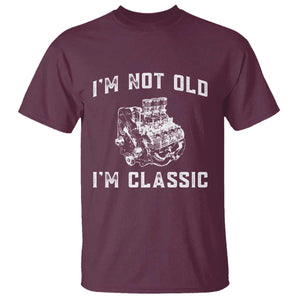 I'm Not Old I'm Classic T Shirt Flathead V8 Engine Silhouette TS14 Maroon Print Your Wear