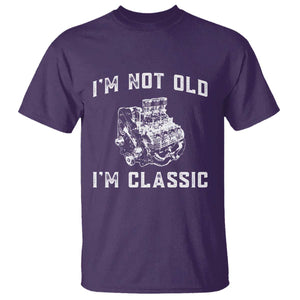 I'm Not Old I'm Classic T Shirt Flathead V8 Engine Silhouette TS14 Purple Print Your Wear