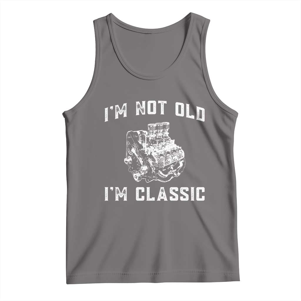 I'm Not Old I'm Classic Tank Top Flathead V8 Engine Silhouette TS14 Deep Heather Print Your Wear