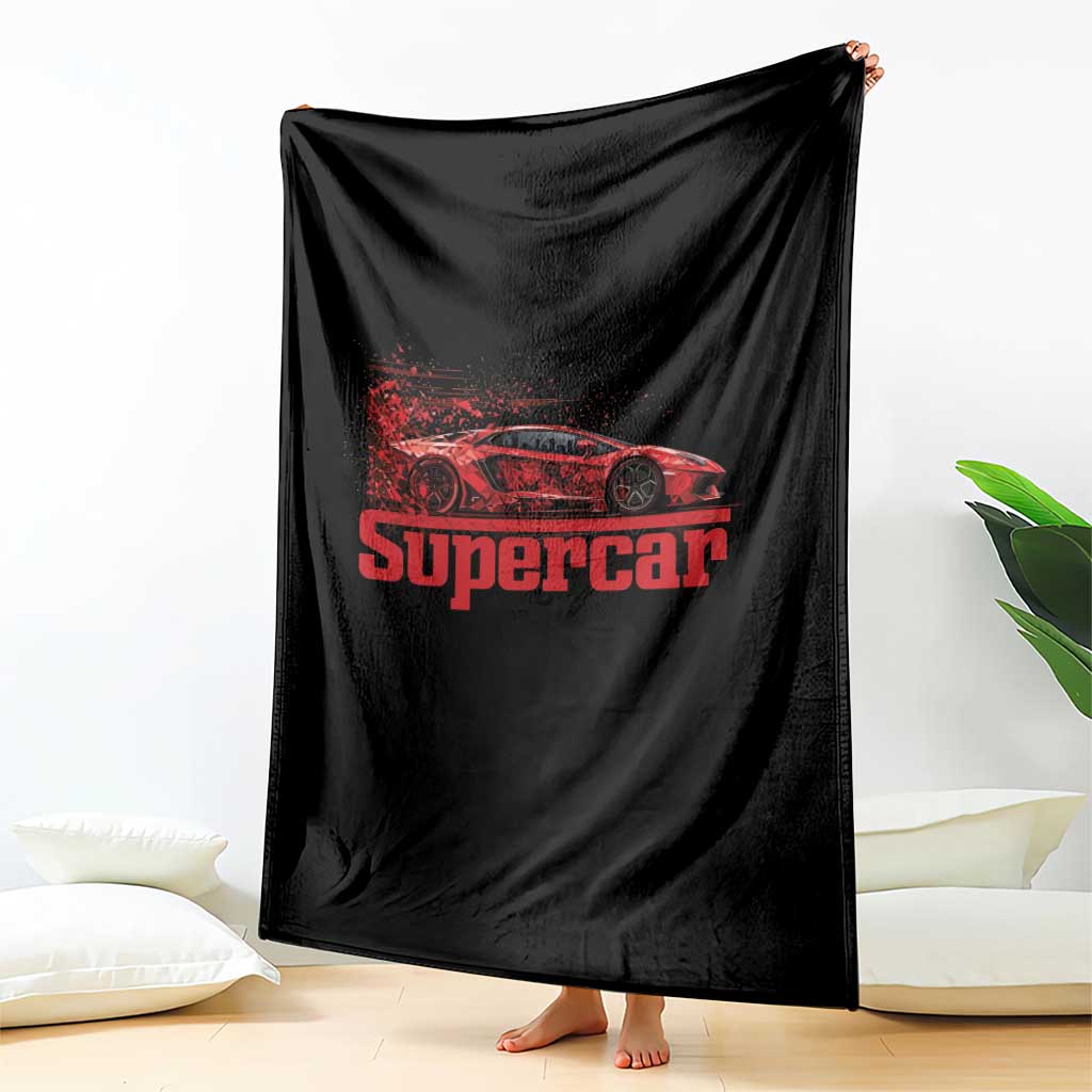 Supercar Exotic Italian Sports Car Graphic Throw Blanket TS14 Print Your Wear