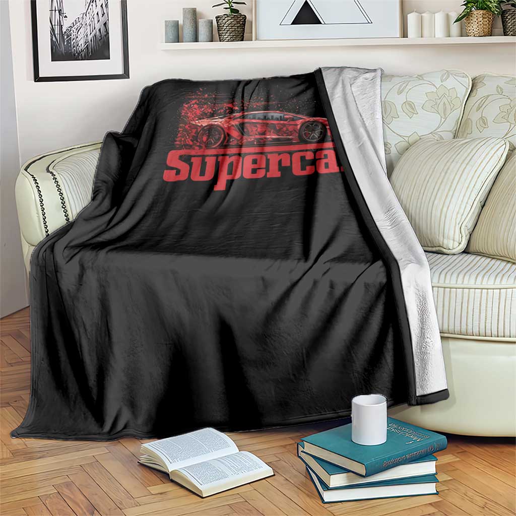 Supercar Exotic Italian Sports Car Graphic Throw Blanket TS14 Print Your Wear