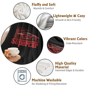 Supercar Exotic Italian Sports Car Graphic Throw Blanket TS14 Print Your Wear