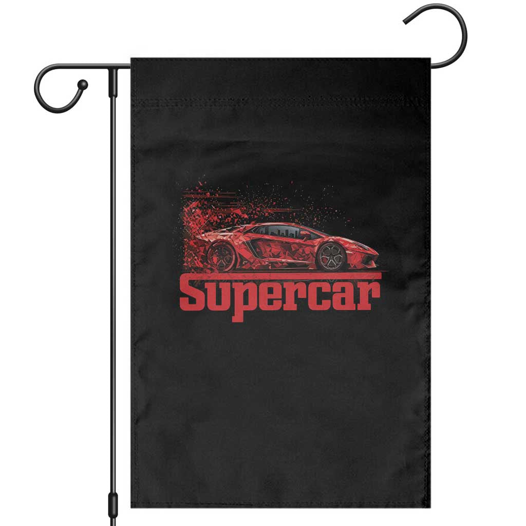 Supercar Exotic Italian Sports Car Graphic Garden Flag TS14 Black Print Your Wear