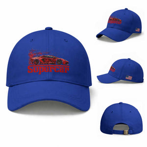 Supercar Exotic Italian Sports Car Graphic Baseball Cap TS14 Baseball Cap Universal Fit Royal Blue Print Your Wear