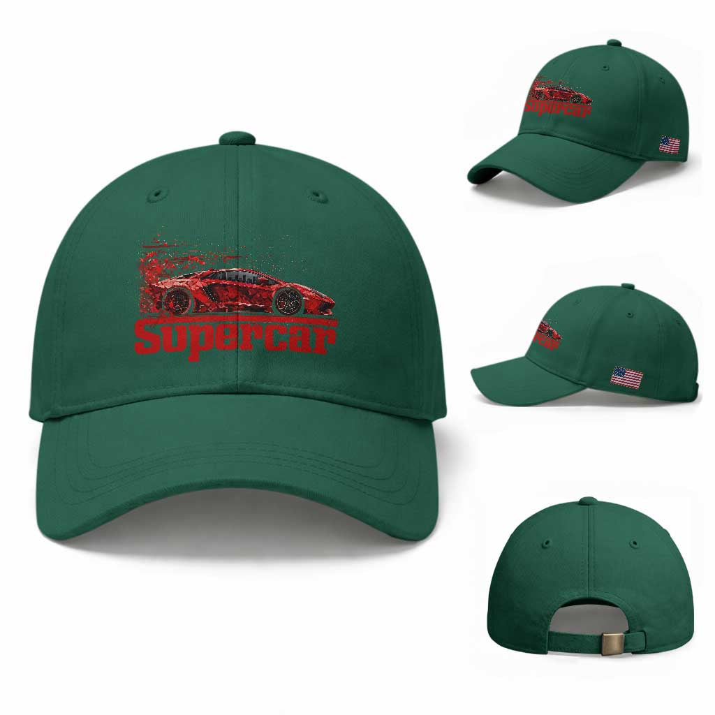 Supercar Exotic Italian Sports Car Graphic Baseball Cap TS14 Baseball Cap Universal Fit Irish Green Print Your Wear