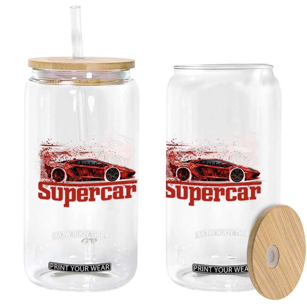 Supercar Exotic Italian Sports Car Graphic Glass Can TS14 Print Your Wear