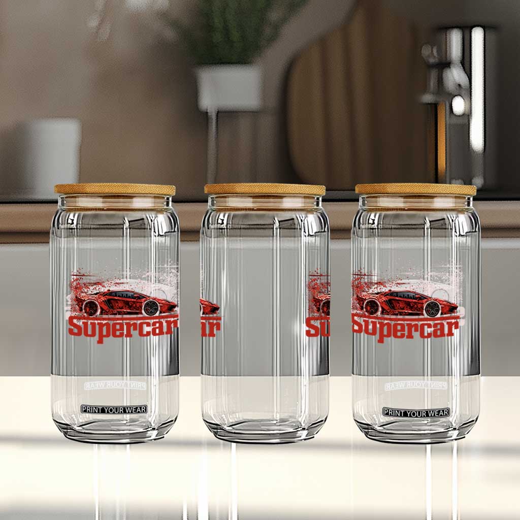 Supercar Exotic Italian Sports Car Graphic Glass Can TS14 Print Your Wear