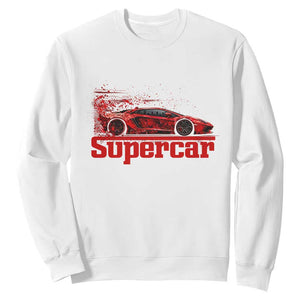 Supercar Exotic Italian Sports Car Graphic Sweatshirt TS14 White Print Your Wear