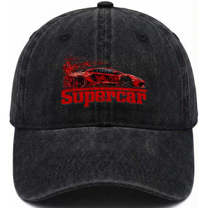 Supercar Exotic Italian Sports Car Graphic Washed Cotton Baseball Cap TS14 Print Your Wear
