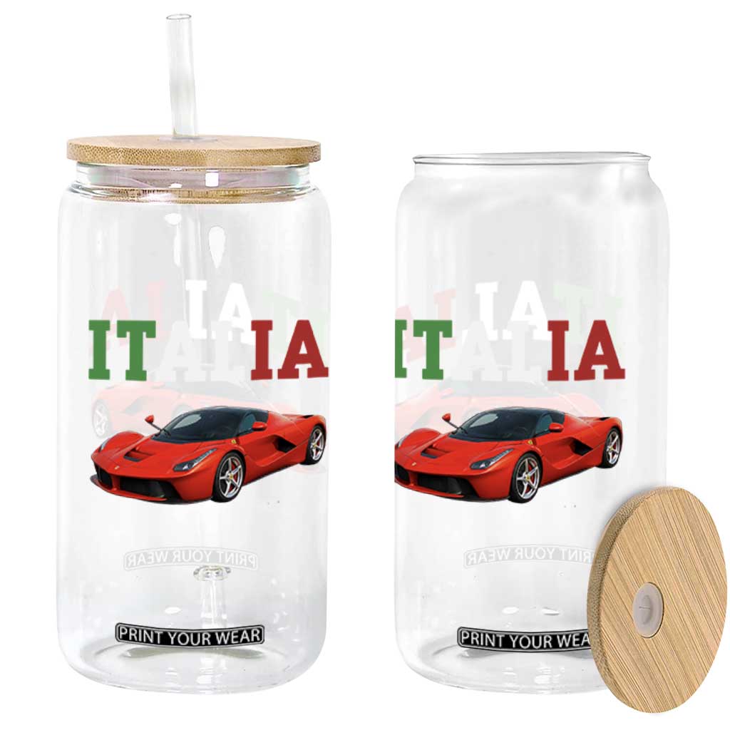 Fun Italian Exotic Supercar Glass Can TS14 Print Your Wear